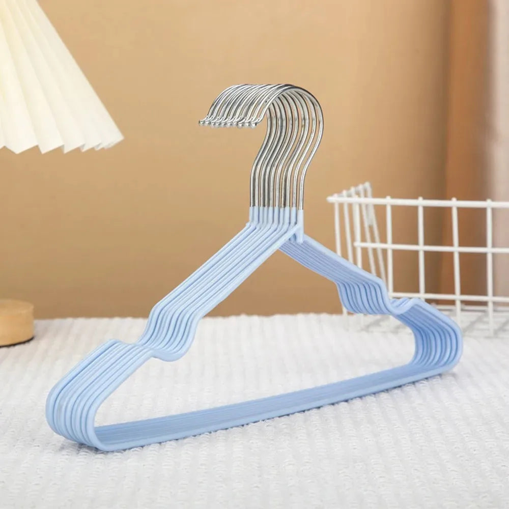 Non-Slip Metal Baby Hangers — Pack of 10