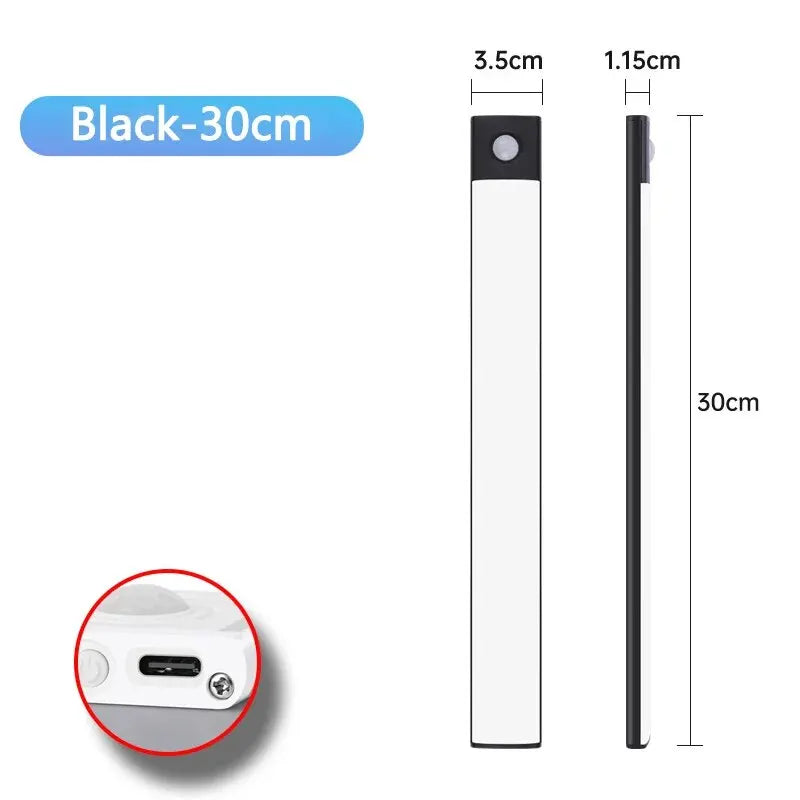 Motion Sensor Cabinet Light — USB-C Rechargeable, Dimmable, 4 Modes