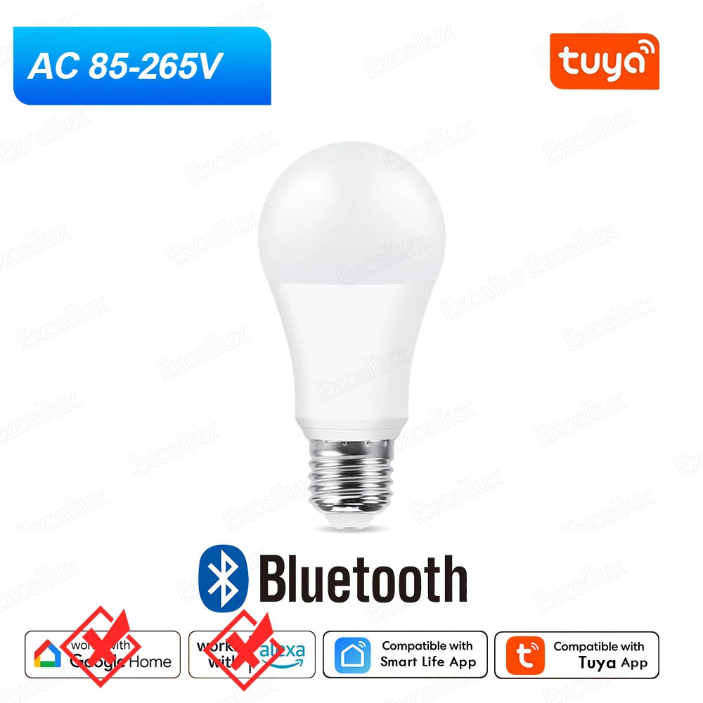 Tuya E27 Smart Bulb — WiFi or Bluetooth, RGBCW, Alexa & Google Compatible