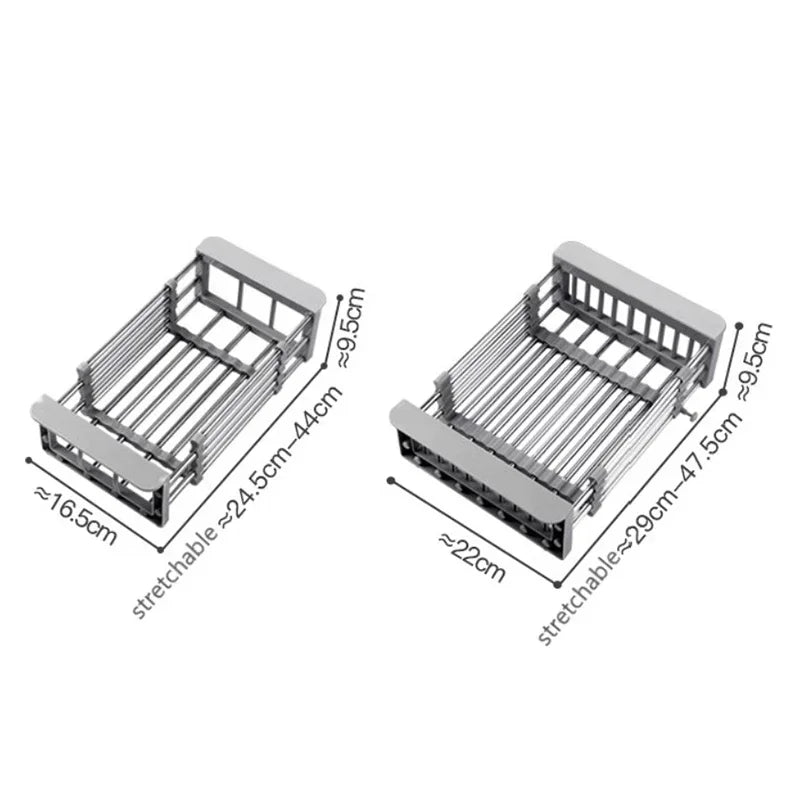 Retractable Stainless Steel Sink Drain Basket