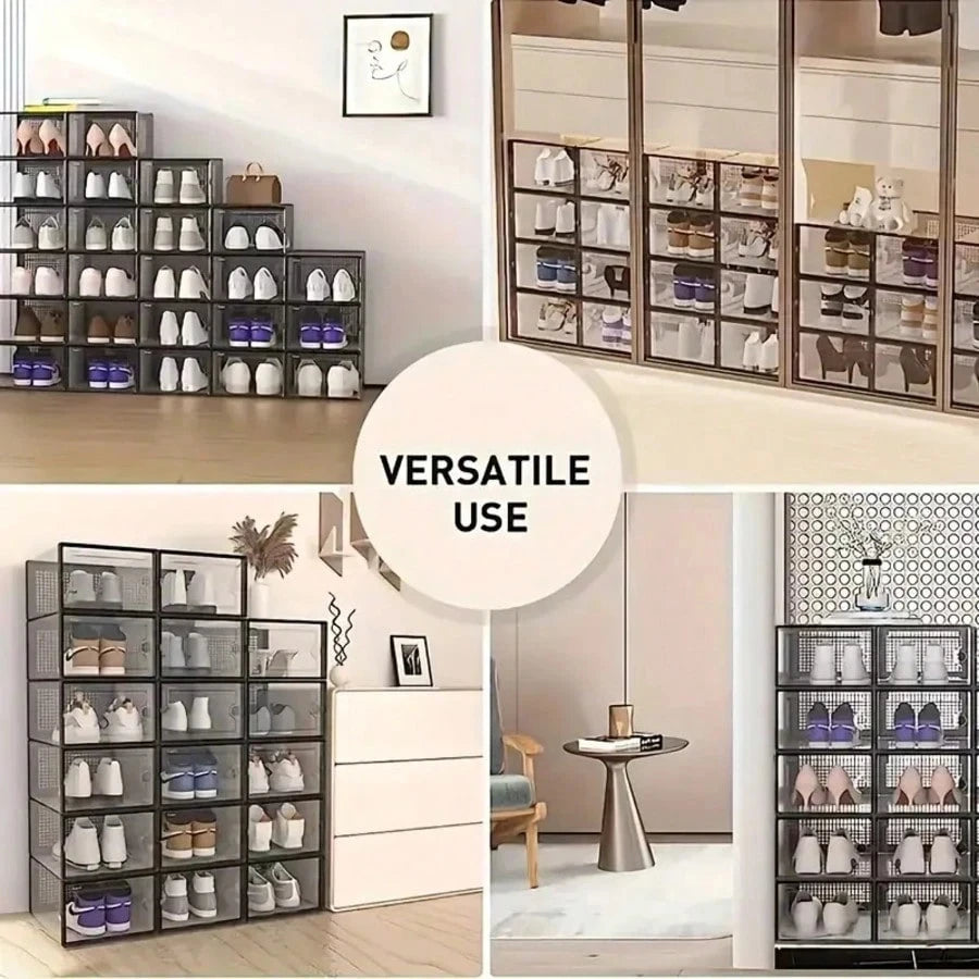 Stackable Clear Plastic Shoe Storage Boxes