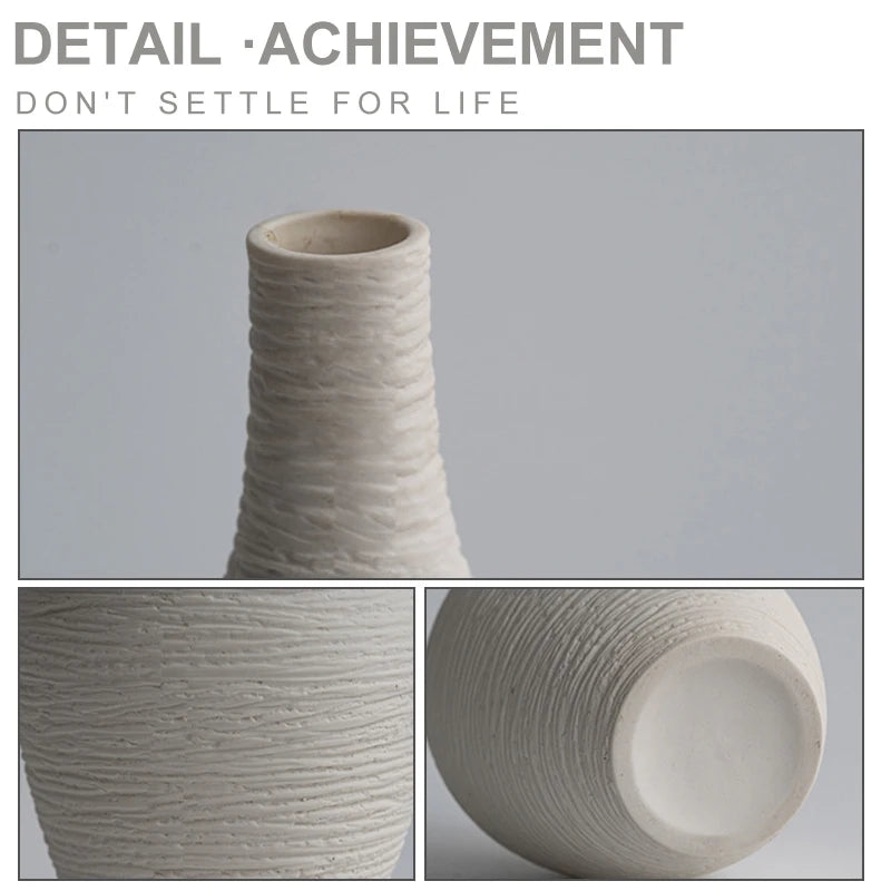 Nordic Narrow-Neck Ceramic Vase — Small or Large