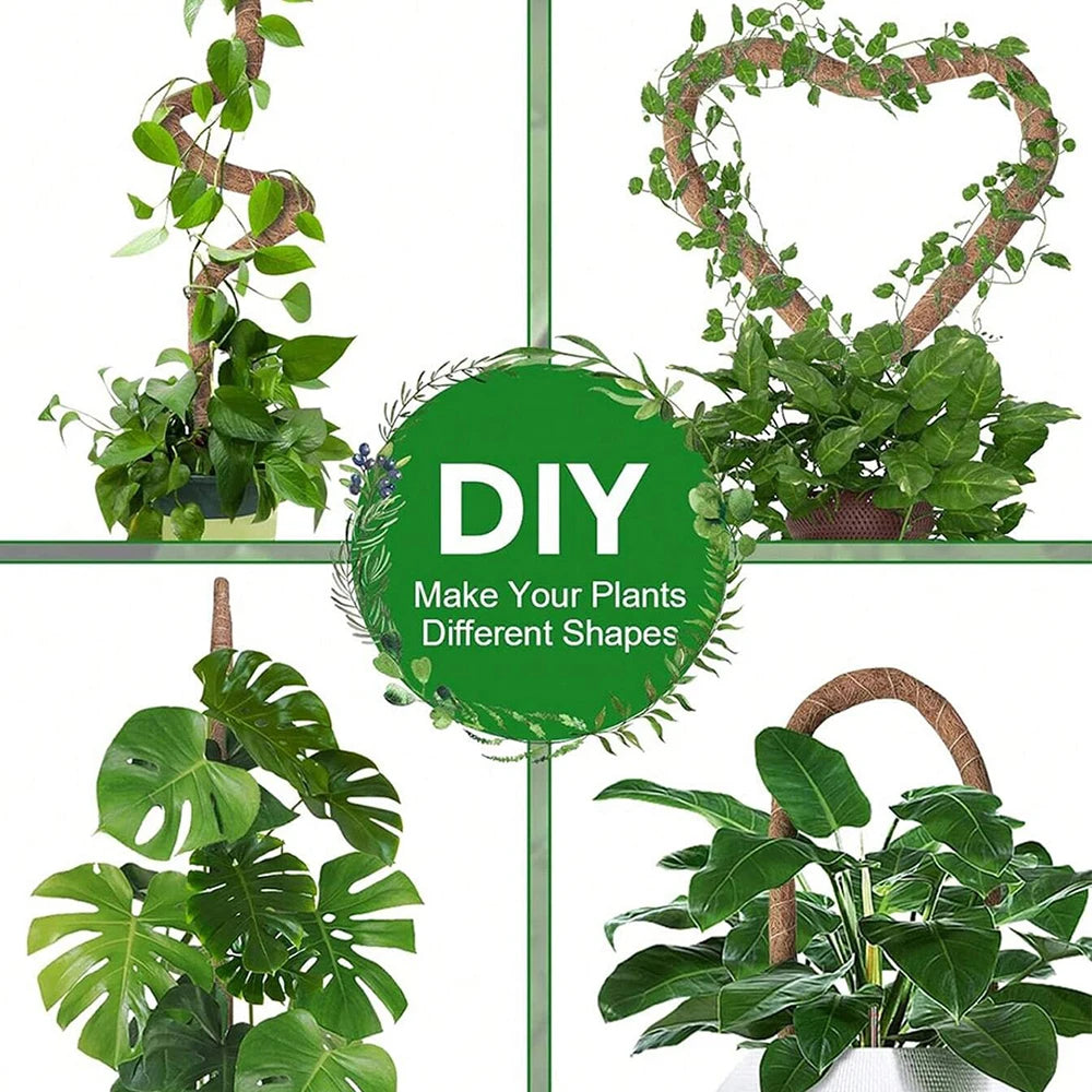 Moss Pole for Plants – Natural Coir Fiber Support Stake for Monstera, Pothos & Climbing Indoor Plants