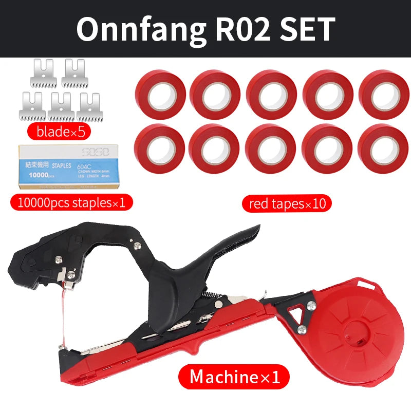 Onnfang Garden Hand Tying Machine – Lightweight Plant Tape Tool for Vegetables, Grapes & Tomatoes