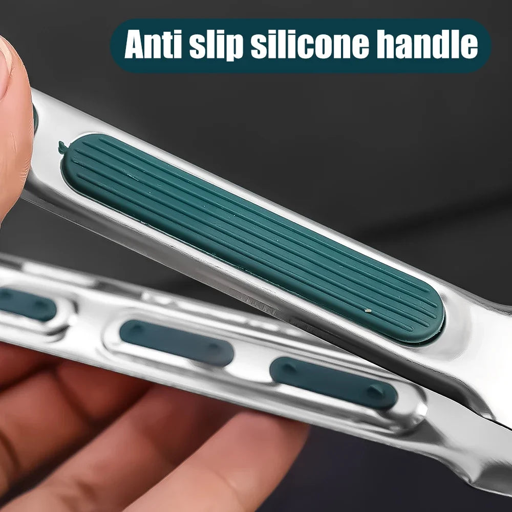 Stainless Steel Food Tongs — BBQ, Salad & Buffet, Non-Slip Grip