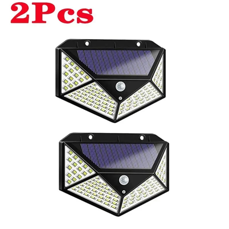 Solar Wall Light — 100 LED, Motion Sensor, Waterproof Outdoor
