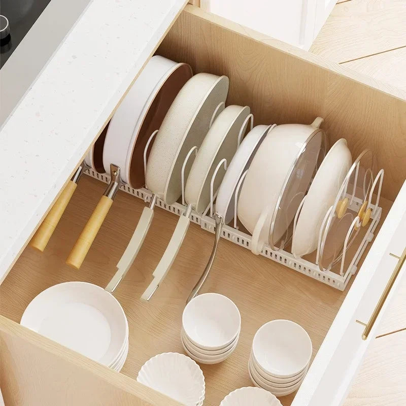 Adjustable Multi-Layer Pot & Dish Storage Rack