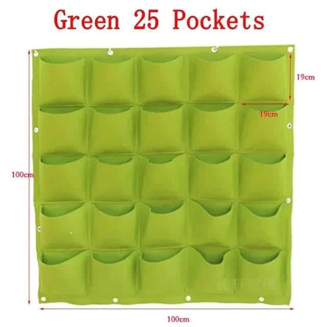 Wall Hanging Pocket Grow Bags – Vertical Garden Felt Planter for Indoor & Outdoor
