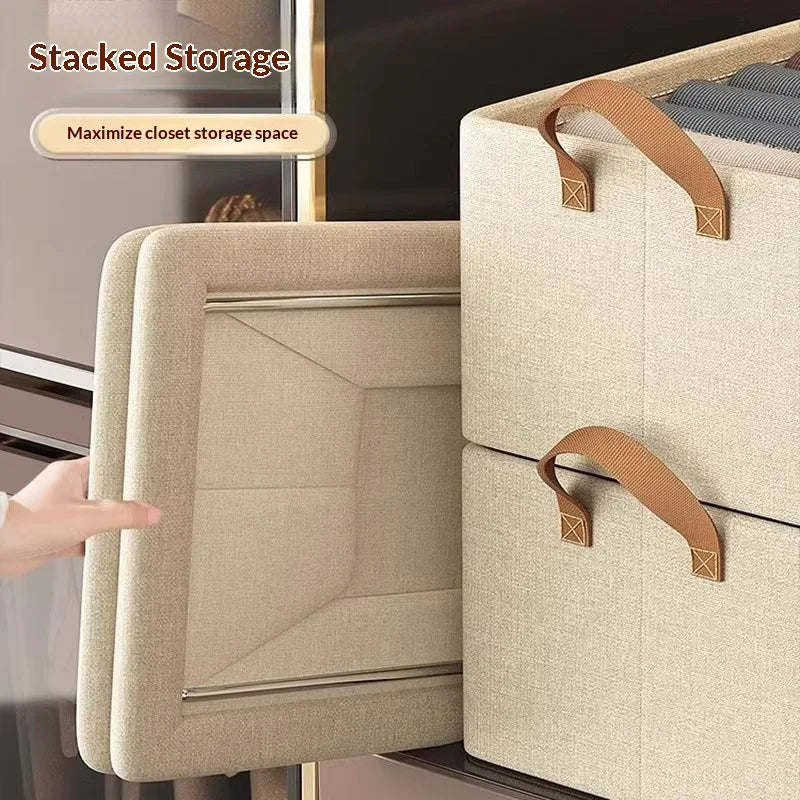Stackable Fabric Storage Box — Wardrobe Organizer