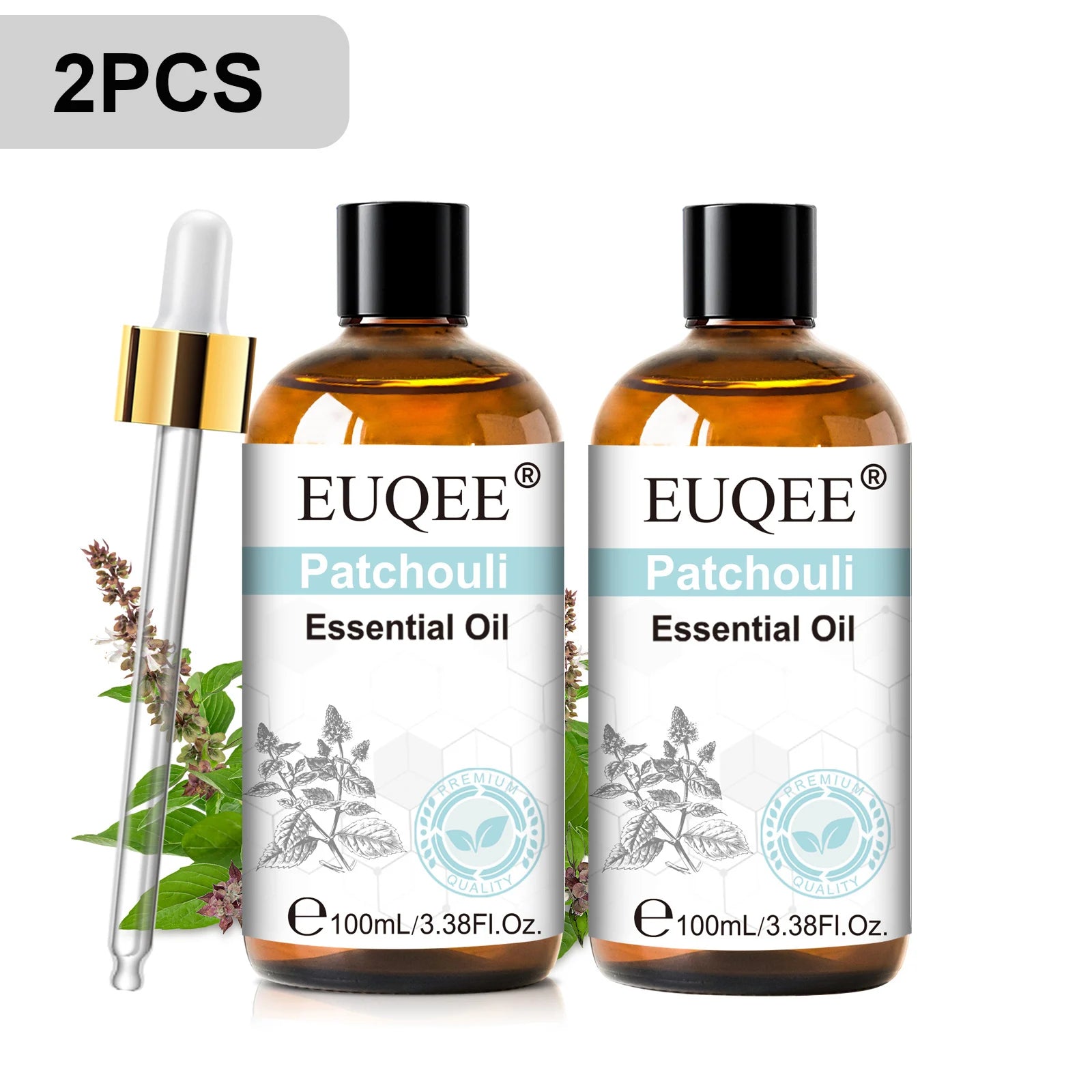 EUQEE 100ml Pure Essential Oil — Vanilla, Lavender, Cinnamon or Lemon — Diffuser & Candle Making