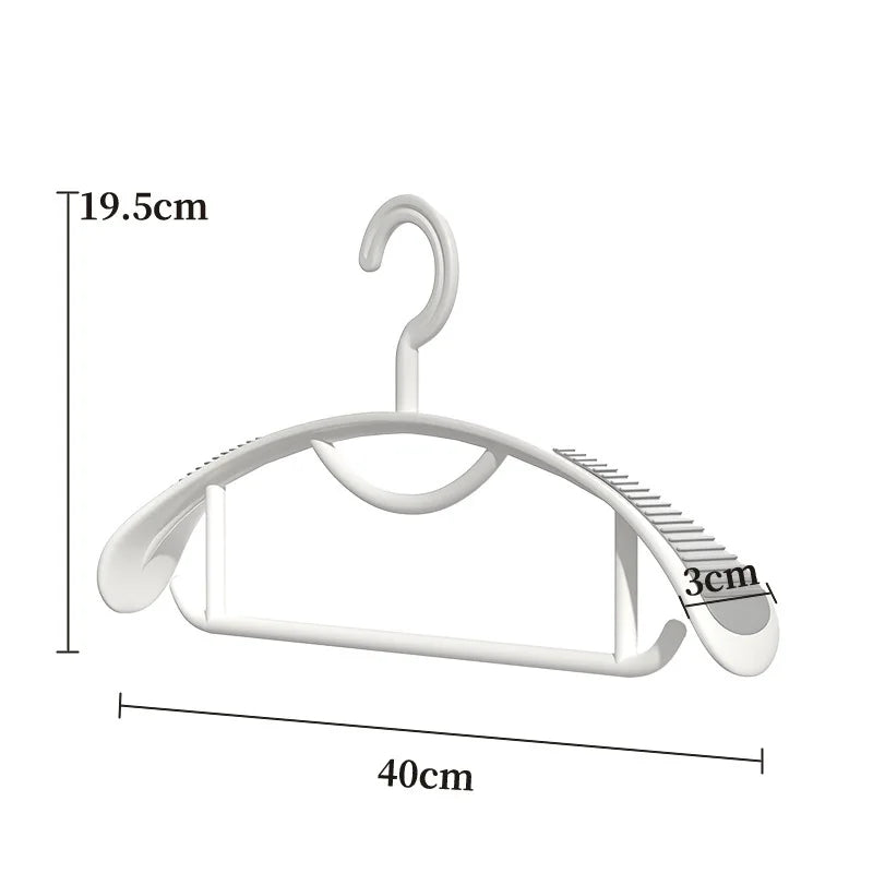 Non-Slip Wide Shoulder Plastic Clothes Hanger