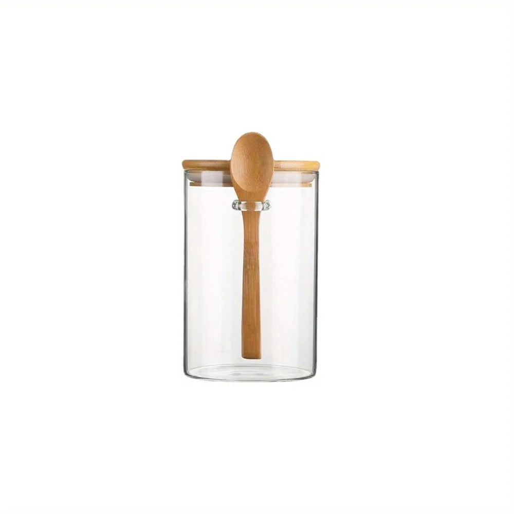 Overnight Oats Glass Jars with Spoon — Airtight, Freezer Safe, Set of 1–4