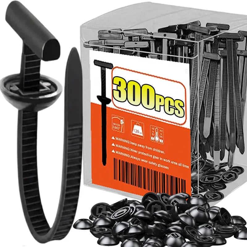 Nylon Self-Locking Zip Ties with Pin Button — Heavy Duty Fastening Strap