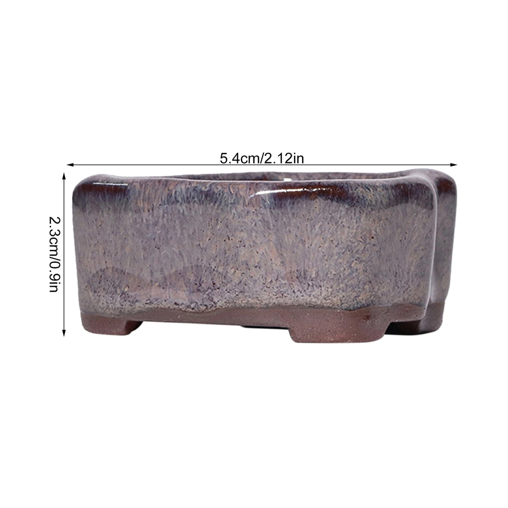 Mini Purple Clay Succulent Pot – Compact Ceramic Planter for Desk & Home