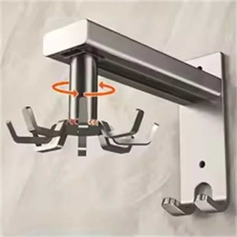 360° Rotatable Kitchen Hook Rack — No-Drill, Spoon & Utensil Hanger