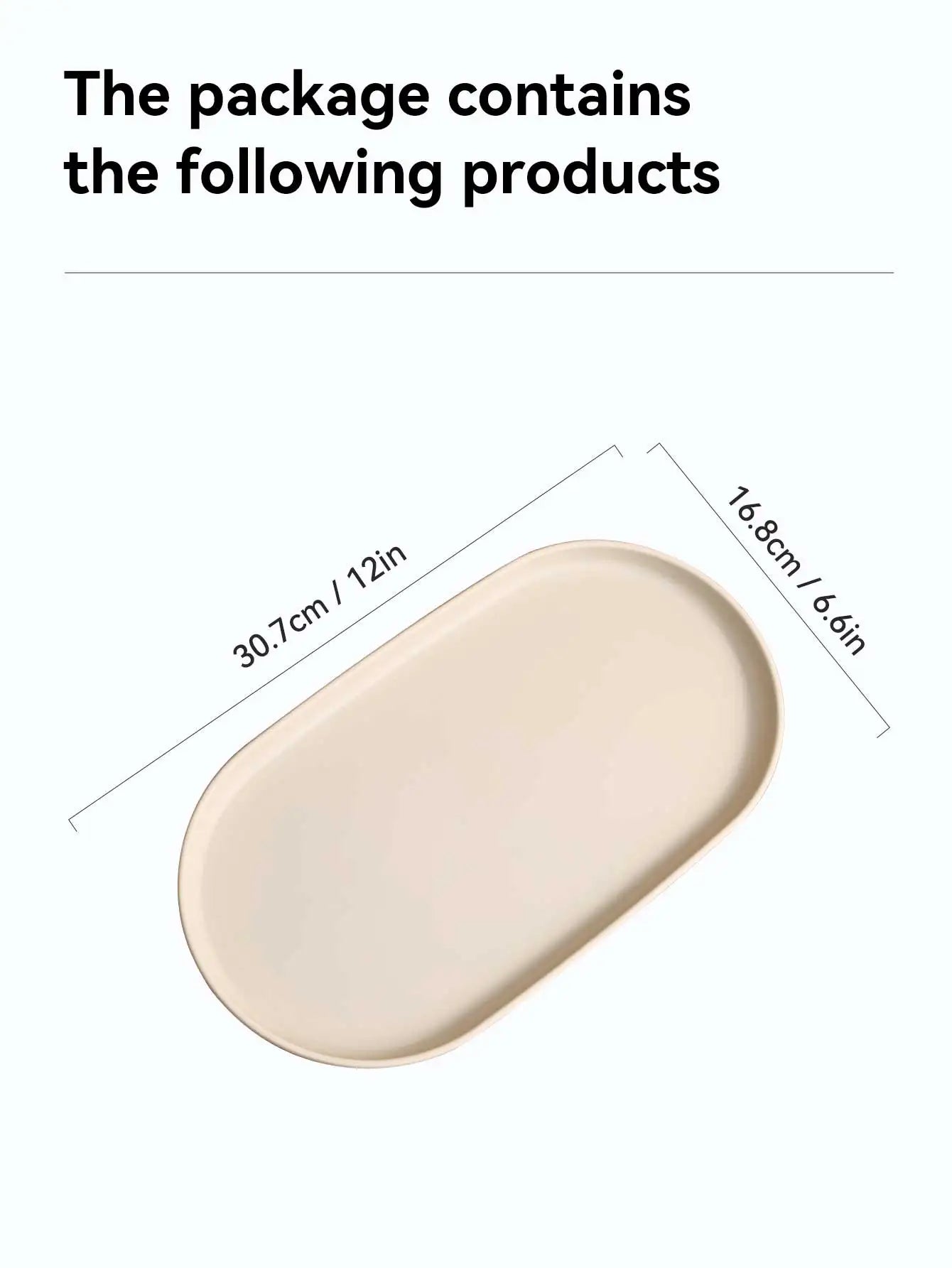Oval Plastic Multi-Purpose Storage Tray — Food Serving, Jewellery & Kitchen Organiser