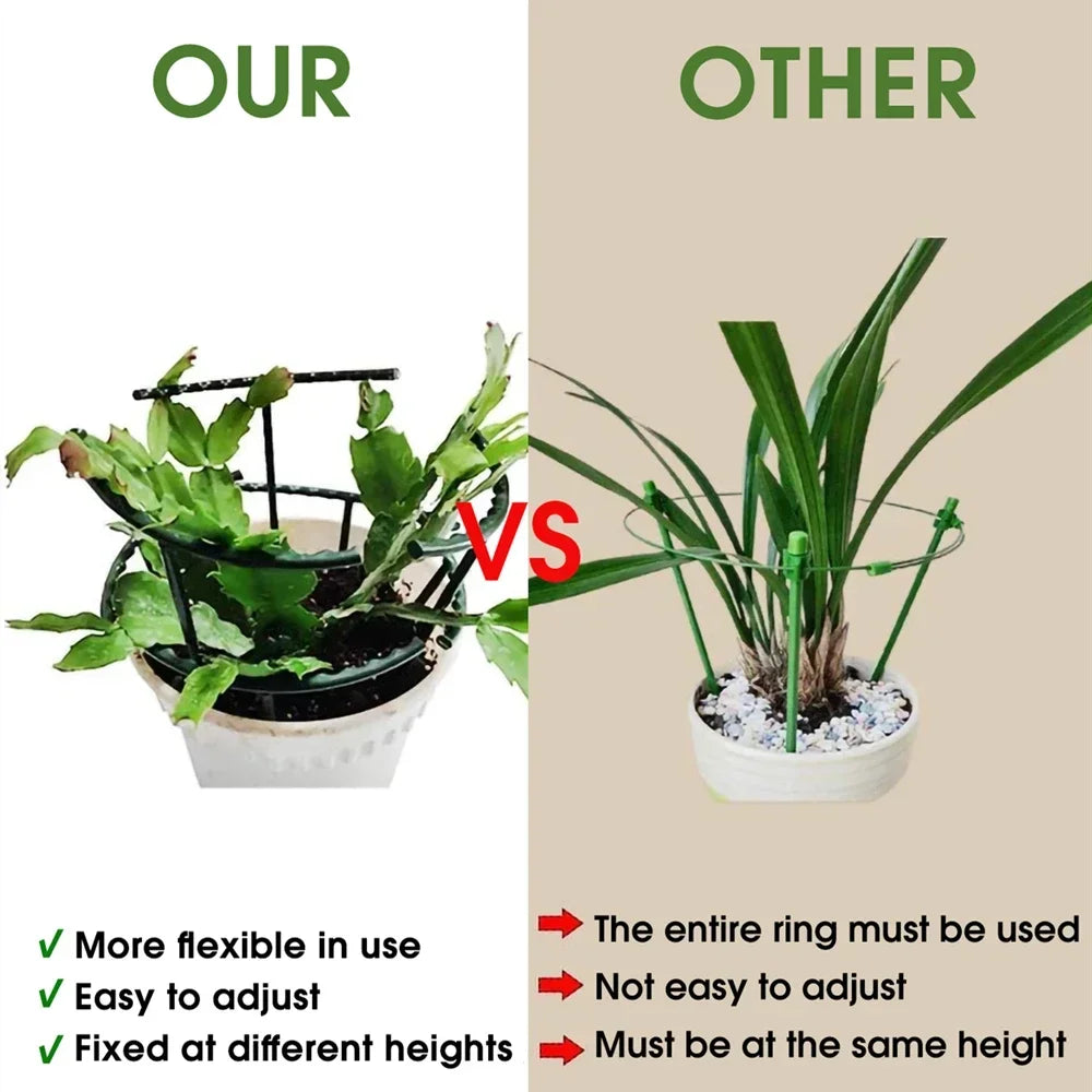 T-Shaped Plastic Plant Support Pile – Flower & Greenhouse Fixing Rod Holder (1/4/8/16 pcs)