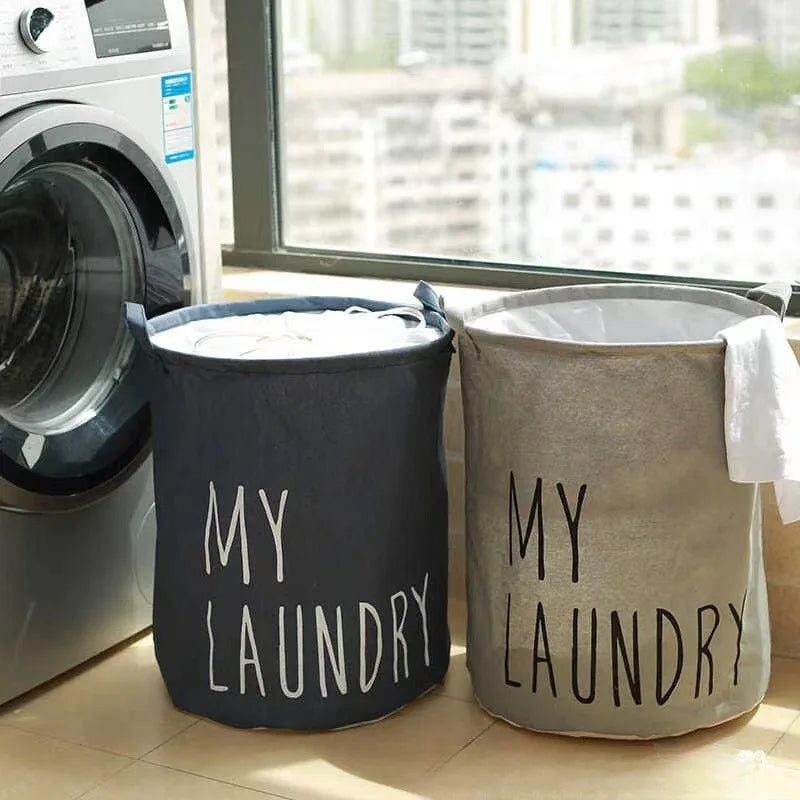 Foldable Cotton & Linen Laundry Basket