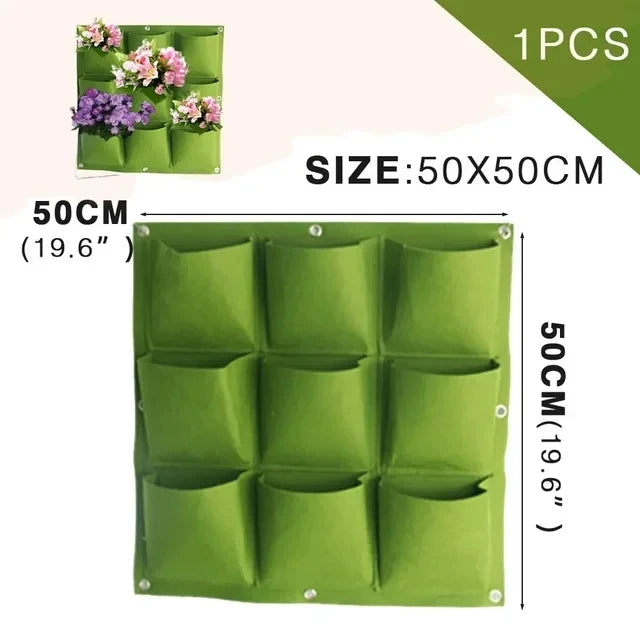 Wall Hanging Pocket Grow Bags – Vertical Garden Felt Planter for Indoor & Outdoor