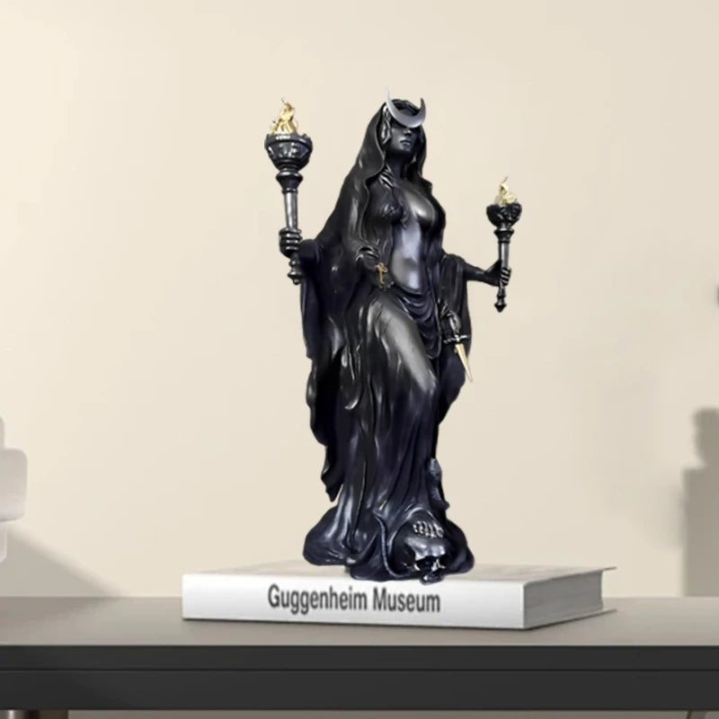 Dark Goddess Hecate Resin Figurine — Fantasy Collectible Ornament