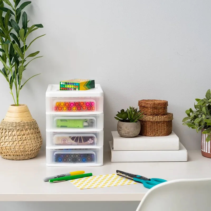 4-Drawer Compact Desktop Organizer