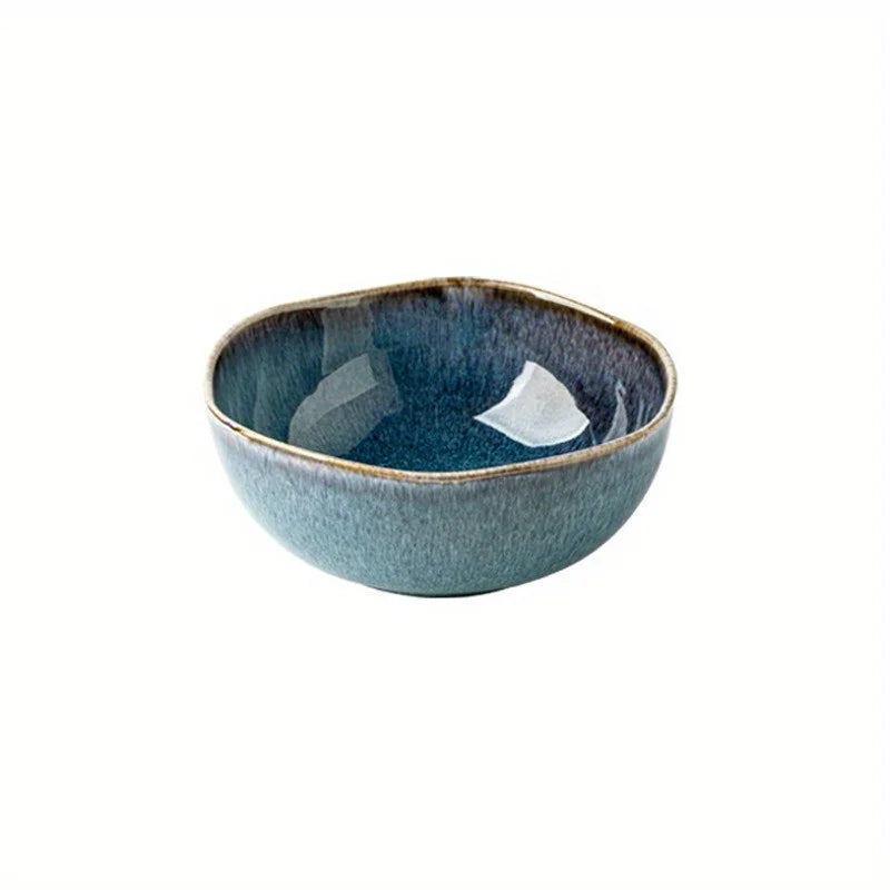 Special-Shaped Ceramic Noodle & Fruit Bowl — Yunmeng Kiln, High-End Tableware