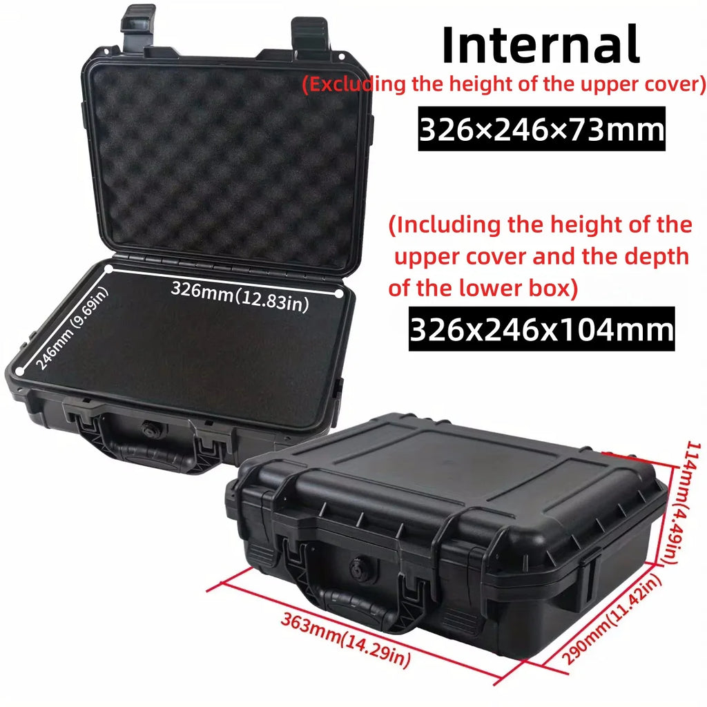 Waterproof Hard Carry Case with Pre-cut Sponge – Shockproof Safety Tool & Equipment Organizer