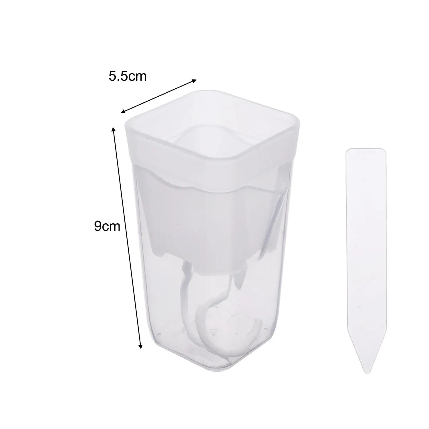 Transparent Self-Watering Plant Pot – PP Seedling & Propagation Container with Drainage (1/2/5 Pack)