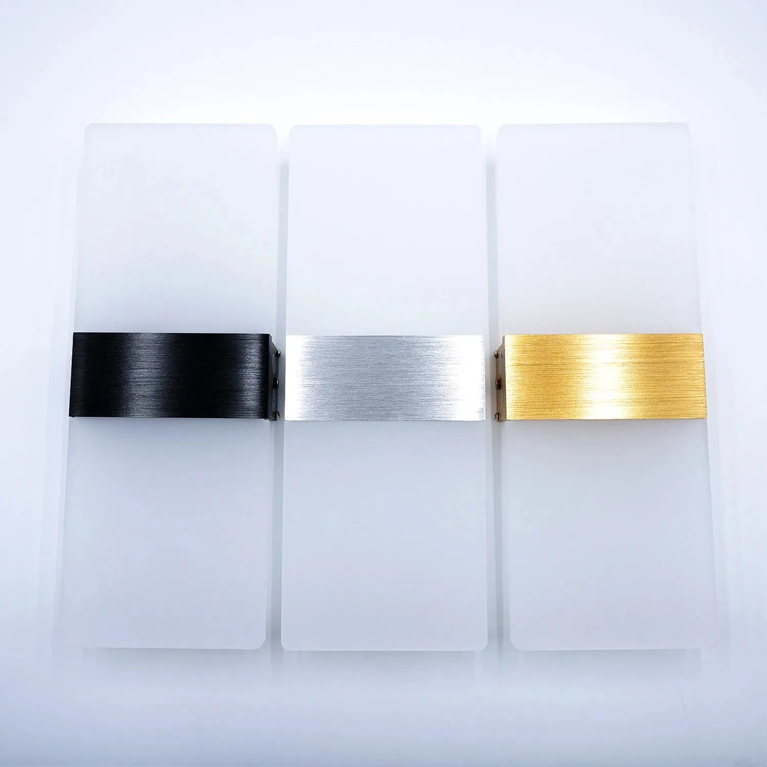 Acrylic LED Wall Sconce — 6W/12W, Black, Gold or Silver