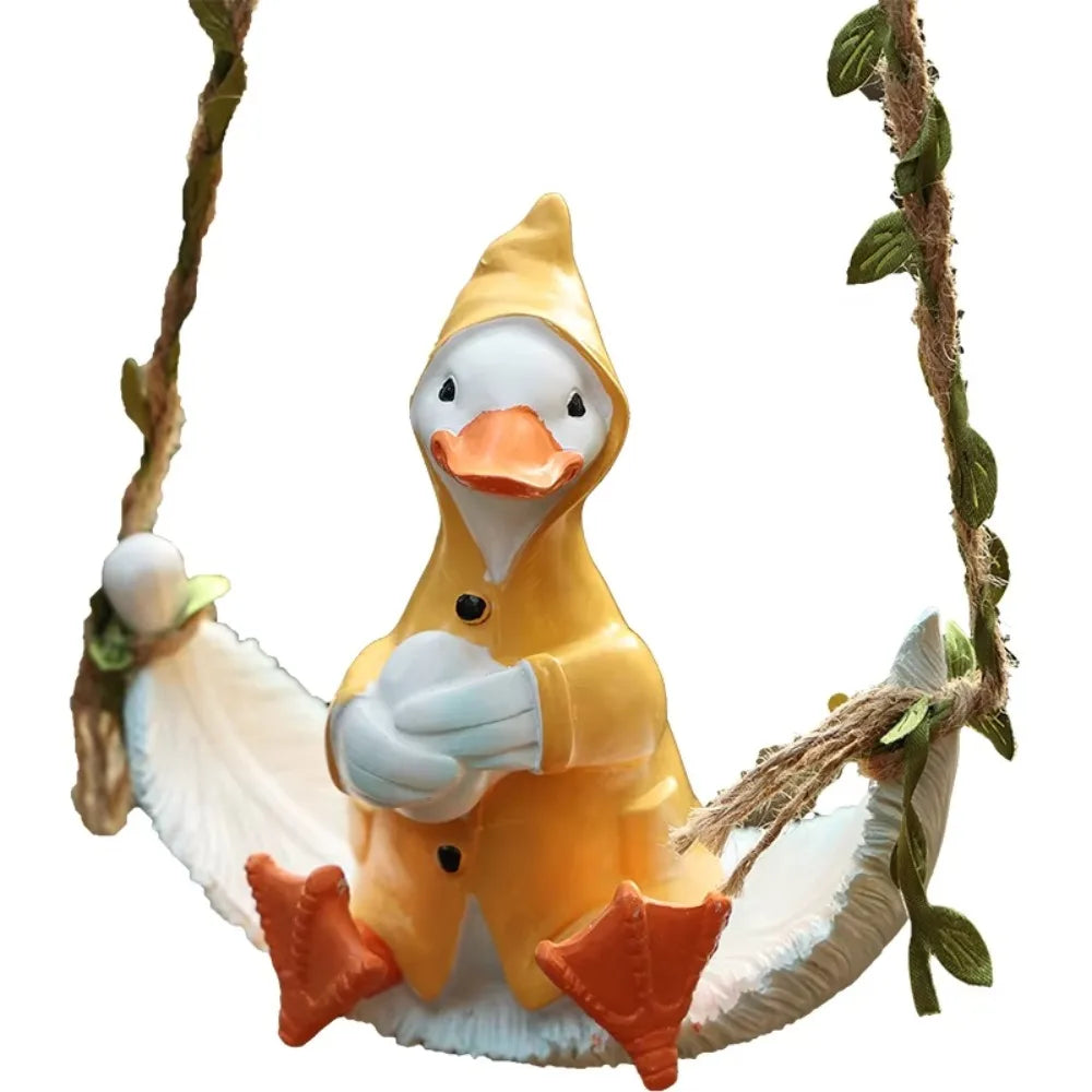 Resin Climbing Monkey Garden Figurine — Weatherproof Hanging Ornament