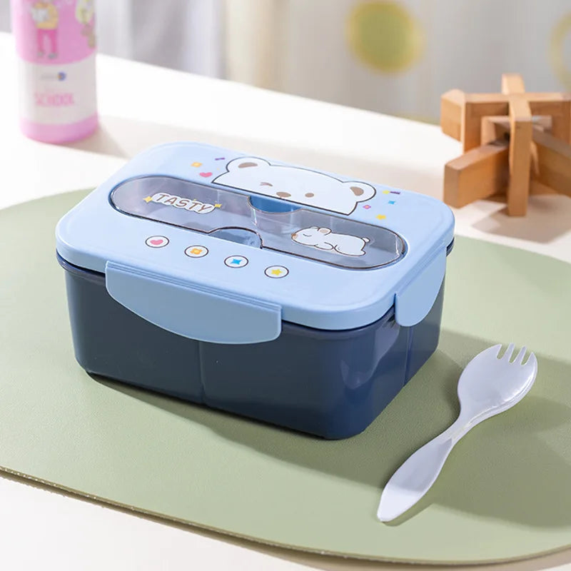 BPA-Free Leakproof Lunch Box with Cutlery — Microwave Safe, for School & Office