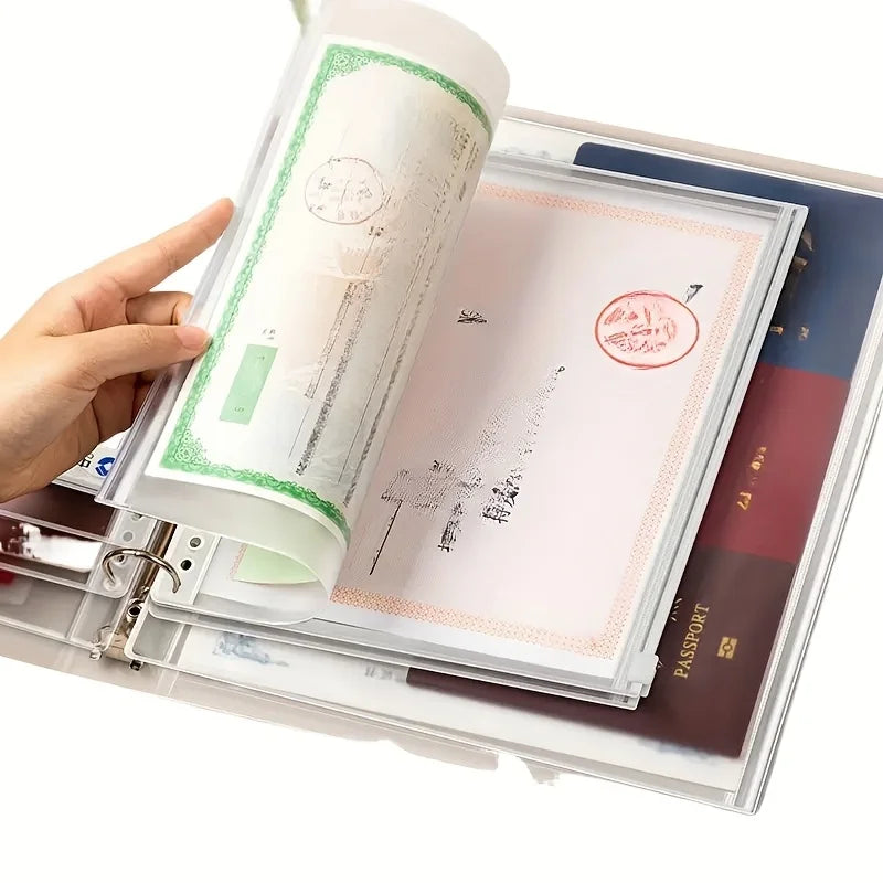 7-in-1 A4 Waterproof Zip Document Bag — Multi-Purpose Storage Organizer