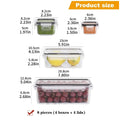 BPA-Free Airtight Food Containers with Locking Lids — Set of 8, Microwave & Freezer Safe