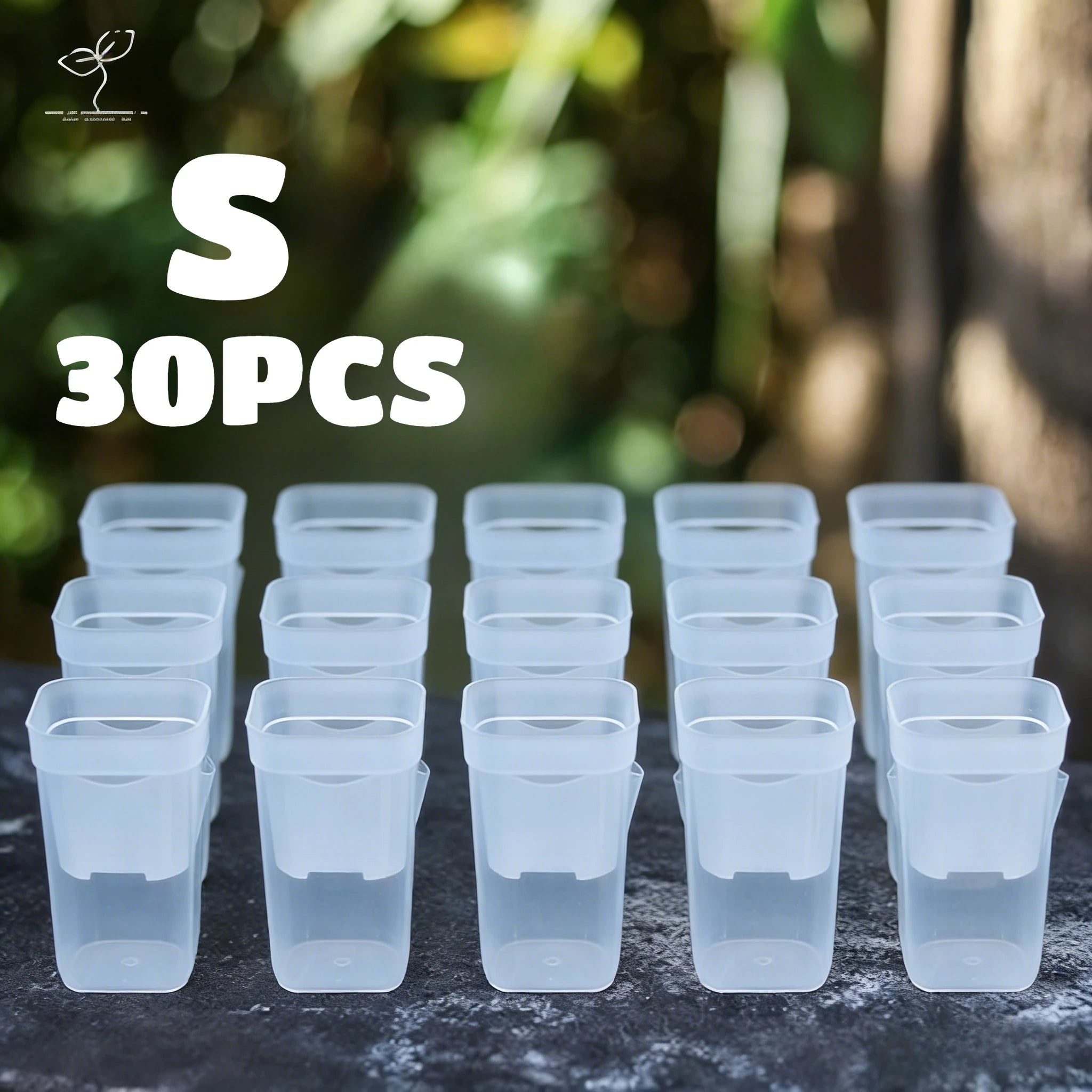 15pcs Self Watering Plant Pots Mini Seedlings Pots Flowerpot Translucent Plastic Planters Plant Propagation Pot with Reservoir