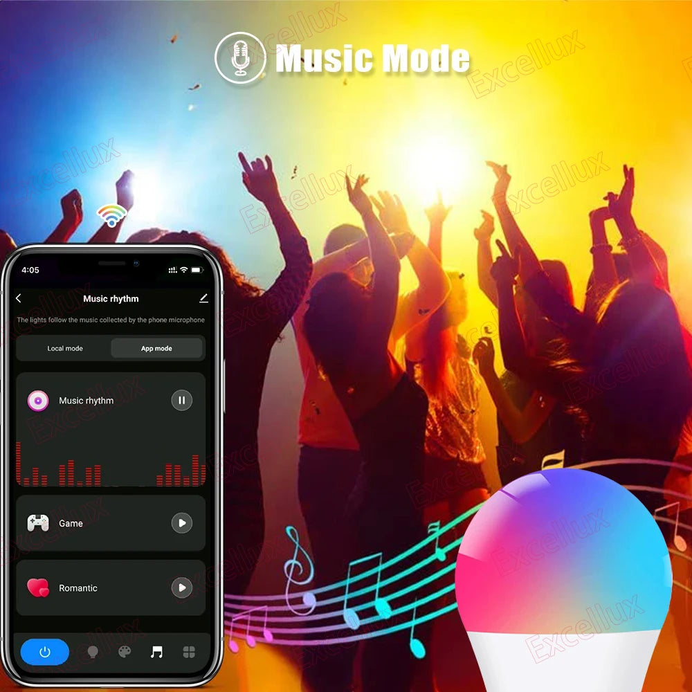 Tuya E27 Smart Bulb — WiFi or Bluetooth, RGBCW, Alexa & Google Compatible