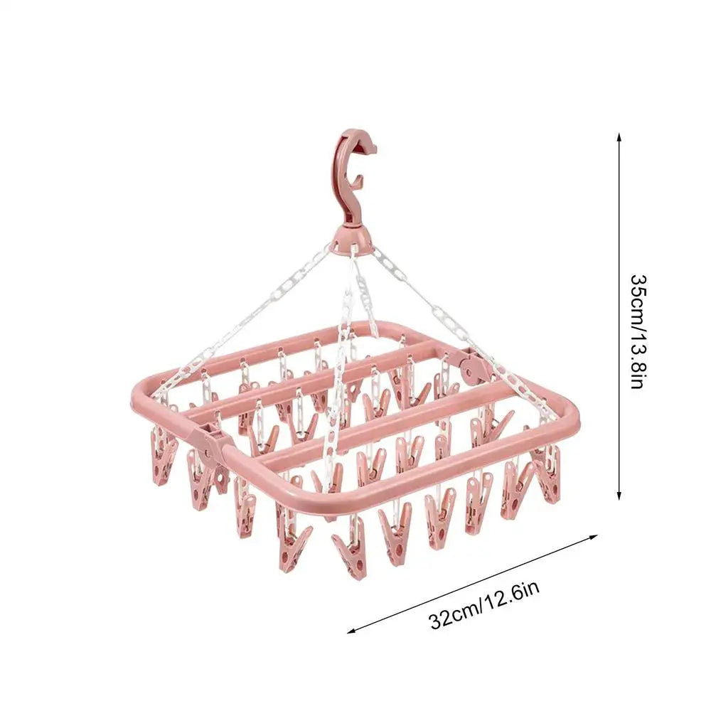 32-Clip Swivel Laundry Hanger
