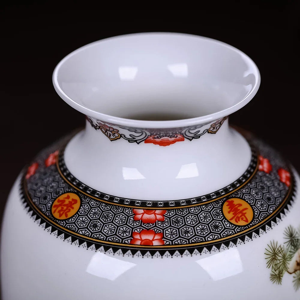 Jingdezhen Traditional Chinese Ceramic Vase — Fine Smooth Finish