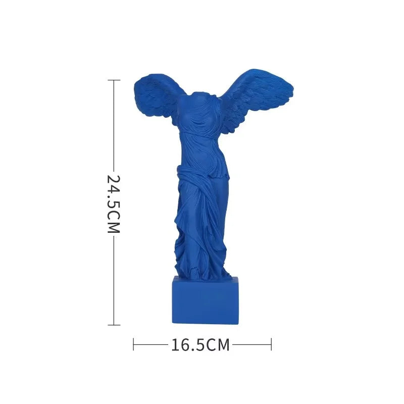 Winged Victory of Samothrace Resin Figurine — 24.5 cm Greek Goddess Sculpture