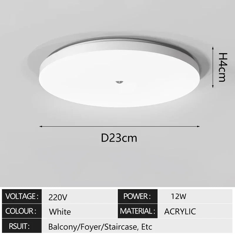 Motion Sensor LED Ceiling Light — Infrared, Auto On/Off, Indoor