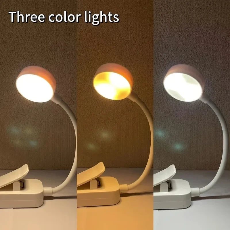 Portable Clip-On Reading Light — 3 Colour Modes, Eye Protection