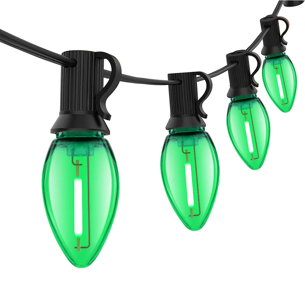 Grensk C7 RGB Shatterproof Replacement Bulbs – 1W E12 Waterproof Garland Lights