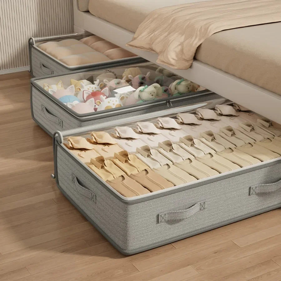Foldable Under-Bed Storage Containers — Multipurpose Organizer Bins