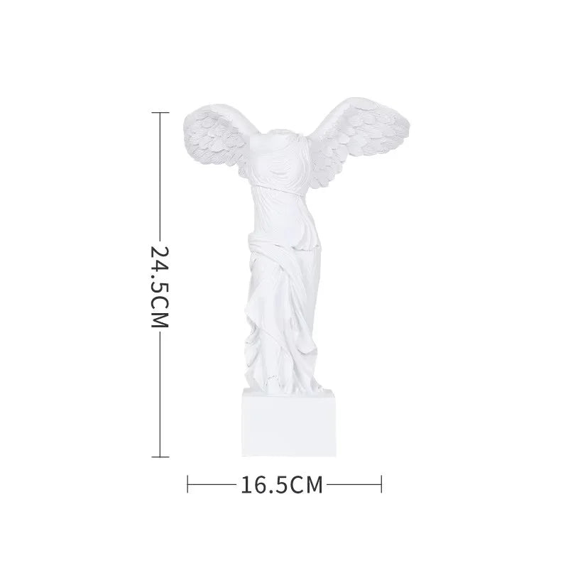 Winged Victory of Samothrace Resin Figurine — 24.5 cm Greek Goddess Sculpture