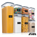 BPA-Free Airtight Food Containers Set — 7 Pieces with Labels & Pen