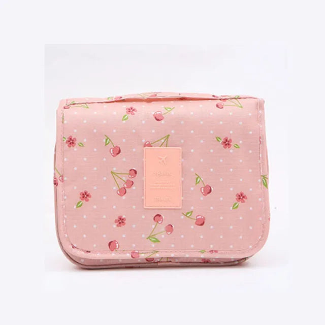 Foldable Hook Cosmetic Bag — Waterproof Travel Makeup Organizer, 24×19cm