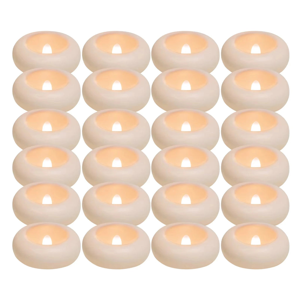 Floating Flameless LED Tealights — Waterproof, Pack of 12 or 24