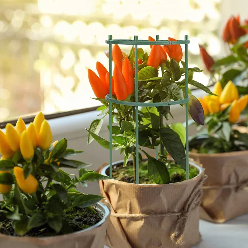 T-Shaped Plastic Plant Support Pile – Flower & Greenhouse Fixing Rod Holder (1/4/8/16 pcs)