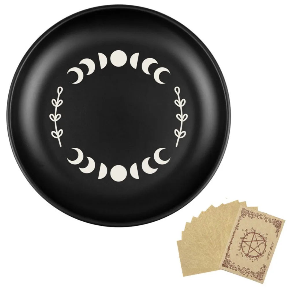 Black Stainless Steel Decorative Tray — Jewellery Dish & Altar Plate