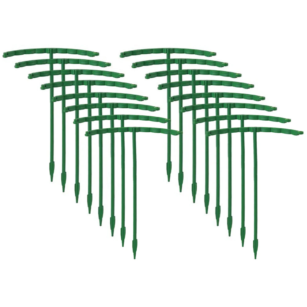 T-Shaped Plastic Plant Support Pile – Flower & Greenhouse Fixing Rod Holder (1/4/8/16 pcs)