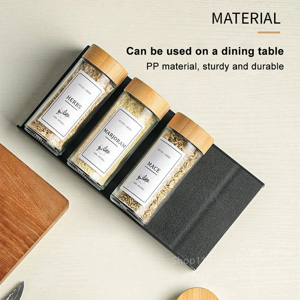 4-Layer Drawer Spice Rack Organizer — Stepped Design, Combinable